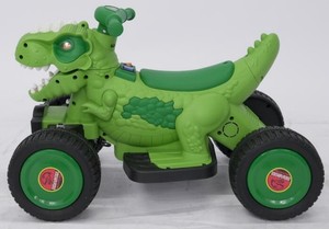 Coche Eléctrico Infantil de Dinosaurio Barato, ATV Quad de 12V 4AH con Doble <span class=keywords><strong>Motor</strong></span> 380, Música y Luces, Juguete <span class=keywords><strong>para</strong></span> Niños y Niñas de 3 <span class=keywords><strong>a</strong></span> 8 <span class=keywords><strong>A</strong></span>ños - Product Image 3