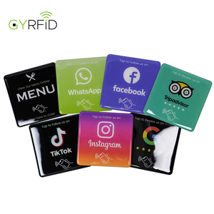 Etiqueta NFC Impermeable para Reseñas de TripAdvisor, <span class=keywords><strong>Facebook</strong></span> e Instagram, Etiqueta de Pago Inalámbrica Sin Contacto para Negocios - Product Image 2