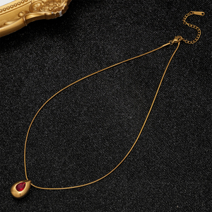 Nuova Collana con Ciondolo 2026 in Acciaio Inossidabile con Zirconi Colorati Taglio Cuscino, Stile Ins, per Negozi Indipendenti Shopify - Product Image 5
