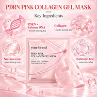 Masque en gel coréen hydratant et raffermissant au collagène rose PDRN ADN de saumon pour la nuit, soin visage éclatant, marque privée