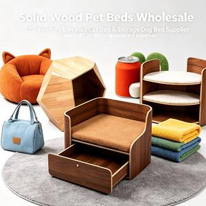 Wholesale Multi-Functional Pet Beds & Furniture OEM ODM Custom Logo Mushroom <b>Cat</b> Cave Side Table Pet Sofa Bulk Supply - Product Image 1
