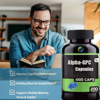 Ausreson Chine Alpha GPC 600mg 1000mg L-Théanine Santé Vente en Gros Complément Cérébral en Vrac Capsules Alpha GPC