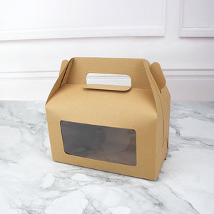 Boîte à gâteau en papier kraft blanc Jia Yiya, boîte à pâtisserie portable pour mousse au chocolat, emballage pour desserts et gâteaux - Product Image 2