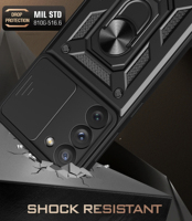 Pour Samsung S26/S25/S24 Ultra, Fabriqué en TPU et PC, avec support magnétique et fenêtre coulissante Fundas Carcasa
