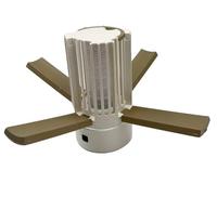 Lampe anti-moustiques LED rechargeable écologique solide, lumière blanc chaud, indice de protection IP65, matériau ABS, piège à moustiques puissant à choc électrique