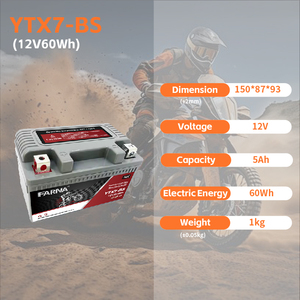 Nouvelle tendance briquet cycle de vie plus long 12v 5AH <span class=keywords><strong>YTX7</strong></span> batterie d'ion de sodium 60wh pour batterie de moteur de moto et de sous-marins - Product Image 2