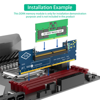 Adaptador de Memoria DDR4 para Portátiles y Computadoras de Escritorio, Tarjeta Adaptadora de 260 Pines SO-DIMM a 288 Pines DIMM para PC, Conector de Memoria RAM