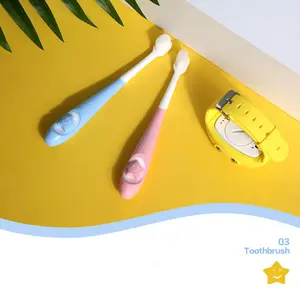 Nuevo diseño personalizado en forma de estrella cepillo de dientes súper suave para niños diez mil cepillo de dientes peludo para niños
