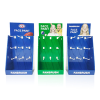 Présentoir de comptoir en carton pour magasin personnalisé à 3 niveaux pliable avec dessus de table présentoir de comptoir en carton ondulé