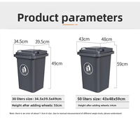 Vente en gros de poubelle rectangulaire verte de 120 L pour extérieur, type couvercle roulant robuste, bac en HDPE, écologique, pour parcs municipaux, usage commercial