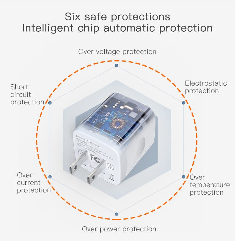 YESIDO YC30 mobile phone PD 20W 18W 15W 10W fast charging adapter chargers for iPhone 11 12 13