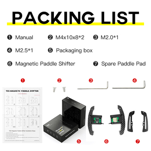 Palancas de cambio magnéticas de fibra de carbono TDD para Ford Mustang GT Shelby, palancas de cambio para volante. - Product Image 6