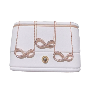 Alla moda semplice Mini carino <span class=keywords><strong>Infinity</strong></span> '8' collana da donna piccola catena girocollo placcato oro lega di zinco Link regalo per amore - Product Image 4