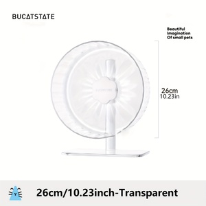 Rueda de Ejercicio Transparente de Acrílico para Mascotas Pequeñas, Rueda de Ejercicio Grande para Hámster, Juguete Interactivo para Montar en la Jaula - Product Image 3