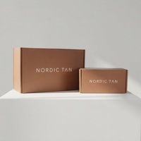 Boîte postale d'expédition en carton ondulé pour petite entreprise Boîtes d'emballage en coffret cadeau kraft pour cils Soins de la peau Sérum Boîtes rigides