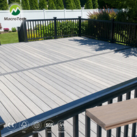 Planches de terrasse en composite WPC imperméables antidérapantes, inspirées du grain du bois rustique, pour jardin et patio