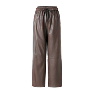 <span class=keywords><strong>Pantaloni</strong></span> <span class=keywords><strong>in</strong></span> Vera <span class=keywords><strong>Pelle</strong></span> di Pecora Conciata al Vegetale a Vita Alta <span class=keywords><strong>con</strong></span> Coulisse per Donna, Personalizzabili OEM&ODM Jancoco - Product Image 1