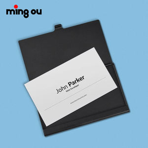 Pemegang kartu bisnis logam polos, pemegang kartu bisnis ukiran Laser untuk promosi - Product Image 3