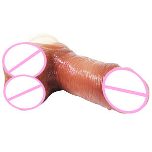 Realistischer echter flüssiger Silikon <span class=keywords><strong>dildo</strong></span> mit Öl beschichtung Sexspielzeug für Erwachsene und Mädchen für Männer aus ABS-Material - Product Image 3