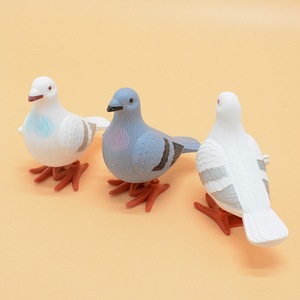Juguete de paloma de cuerda Jincan para niños, juguete pequeño de simulación de animalito lindo con cadena para cuerda y rebote, juguete para bebé - Product Image 3