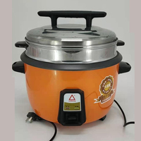 Cuisinière à riz commerciale de luxe à tambour de 13 L avec chauffage et conservation de la chaleur 3D électrique, vente directe d'usine, Foire de Canton