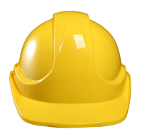Casque de sécurité rigide jaune Care 2026 en ABS avec doublure en plastique à cliquet, durable, pour la protection des travailleurs de la construction et du secteur public