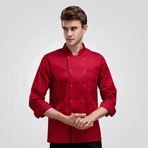 Giacca Uniforme <span class=keywords><strong>da</strong></span> Chef per Uomo in Cotone o Personalizzata per Ristoranti e Bar, Vendita Calda - Product Image 2