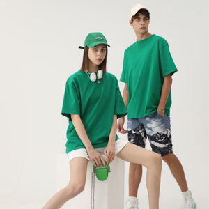 Camisetas personalizadas de talla grande sólidas de punto Formal de algodón 100% para hombre, serigrafía transpirable antiarrugas de alta calidad - Product Image 1