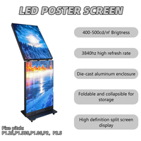 Pantalla LED de Alta Luminosidad P2.5 para Señalización Digital, Tótem con Soporte para Carteles, Pantalla de Video para Marketing y Publicidad