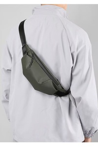 Fashion Lightweight Streetwear Sports Travel Outdoor Leisure <b>Black</b> Gray Waist <b>Bag</b> Bum Pouch Fanny Pack Men - Product Image 5