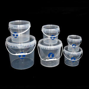 3/4/5/5.5/5.6/6 लीटर सफेद/पारदर्शी/साफ प्लास्टिक बाल्टी वर्ग वाशिंग पाउडर सीलिंग पैकिंग - Product Image 1