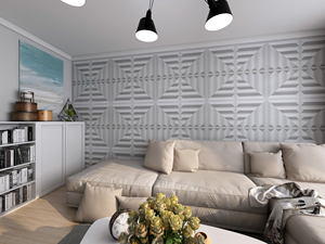 Paneles Decorativos de Pared 3D UDK a Precio Económico, 50*50cm, Revestimiento de Pared Ligero de PVC, Láminas Decorativas para Sala de Estar - Product Image 4