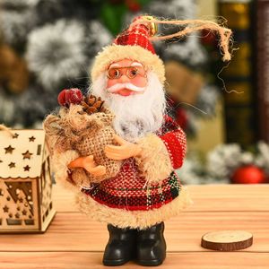 Handmade Small Fabric Santa Claus Doll Ornament Cross-Border Hot-Selling Standing Figure for Mall Windows <b>Christmas</b> Gift - Product Image 4