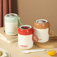 Conteneur isotherme portable pour soupe de 15,5 oz, tasse pour petit-déjeuner, boîte à lunch en acier inoxydable 304