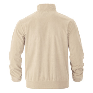Veste en velours côtelé beige pour homme, col roulé, blazer décontracté, vêtement d'extérieur - Product Image 3