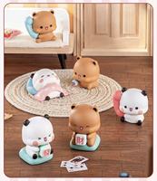 Nouveauté, figurines originales de dessins animés, 12 pièces/boîte, Bubu Dudu Couple Daily Life Series, PVC, échelle 1/12, mini figurines, boîte mystère, 12+