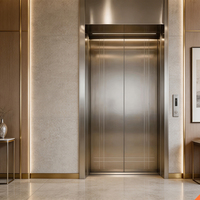 Ascenseur domestique pour passagers, en acier inoxydable, 2-4 étages, certifié CE