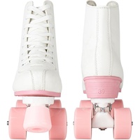 Patins à roulettes à quatre roues pour femmes adultes, design mignon aux couleurs pastel, roues d'extérieur, 5 options de couleurs