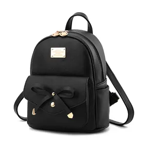 2024 Fashion lovely sac a dos custom design pu material college school mini girls backpack bags wholesale