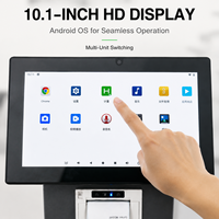 Kiosque de pesage en libre-service Android avec écran tactile de 10,1 pouces, paiement par QR et imprimante d'étiquettes