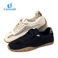 Fournisseur direct du Vietnam sur Alibaba |   Chaussures Femme - Baskets plates personnalisées pour femmes avec détail léopard, respirantes, style pieds nus