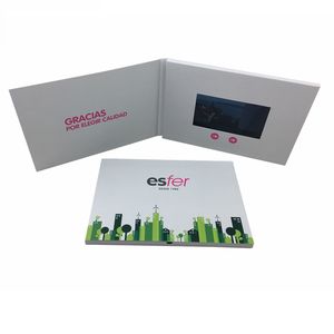 הסיטונאי 5 אינץ 'a4 עבודת וידאו עסקית כרטיס lcd קיבולת גדולה ספר עיצוב לוגו מותאם אישית נייר חיה - Product Image 4