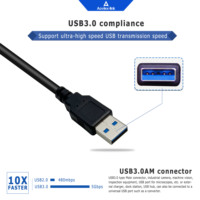 Kabel Kamera Industri 1M USB 3.0 ke Micro B dengan Sekrup Pengunci