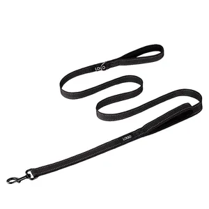 Luxury K9 Tactical Traction Rope Strong Durable Reflective Double Dog Leash With Pull-Resistant Handle
