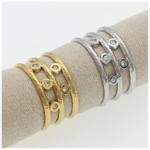 Yeni tasarım sıcak satış altın yüzük elmas, değişken renkler, paslanmaz çelik takı, avrupa ve amerikan kadın aşk stilleri