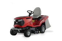 Tondeuse autoportée à essence 23 CV avec transmission hydrostatique, système de broyage multicoupe, démarrage électrique, siège confortable et éclairage LED
