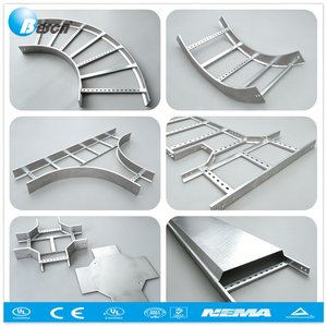 Plateaux porte-câbles en aluminium galvanisé certifiés <span class=keywords><strong>BESA</strong></span> NEMA, type échelle, pour la pose de câbles dans la construction industrielle - Product Image 2