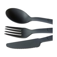 Ensemble de couverts en plastique réutilisables sans BPA, de haute qualité, durables, pour pique-nique en plein air, couteau, fourchette, cuillère, lavables au lave-vaisselle