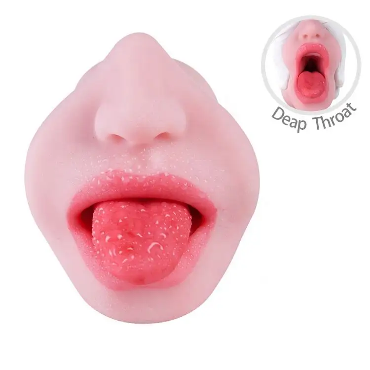 Großhandels preis Weicher Penis Saugen Mastur bator 3D Mund Oralsex Spielzeug puppe für Männer Penis massage