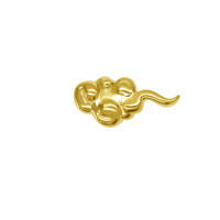 Lotus En Gros 14K 18K Or Massif Champignon Fin Chanceux Nuage Oiseau Fileté Interne Dos Plat Goujons Boucles D'oreilles Piercing Bijoux